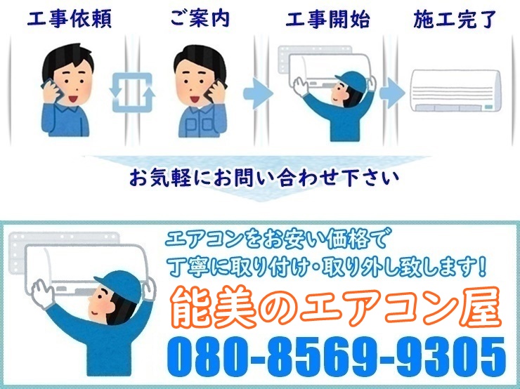 エアコン工事のながれ